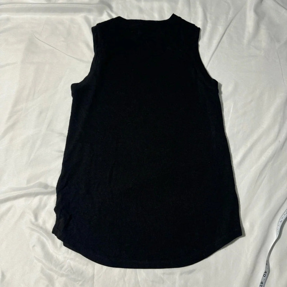 Athleta Tank Burnout Black Cotton Size XS - Picture 2 of 8